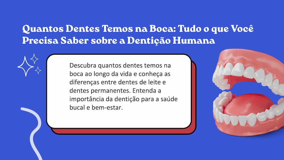 Quantos Dentes Temos na Boca: Tudo o que Você Precisa Saber sobre a Dentição Humana 1 Blue and Red Modern Dental Technology Presentation 1
