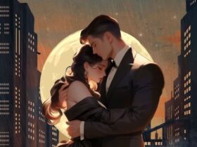 Brown Illustrated Love Romance Book Cover 1