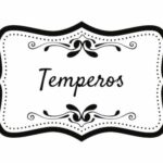 Etiquetas para potes de tempero preto simples 1