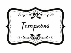 Etiquetas para potes de tempero preto simples 1