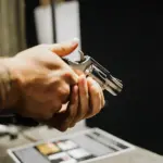 revolver 22 inox em maoes