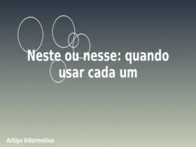 Neste ou nesse: quando usar cada um