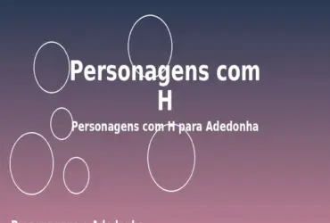 Personagens com H: Personagens com H para Adedonha