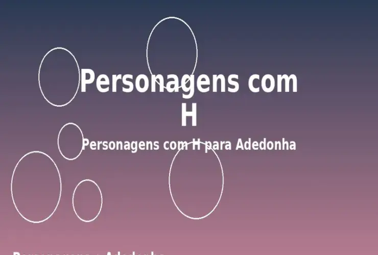Personagens com H: Personagens com H para Adedonha