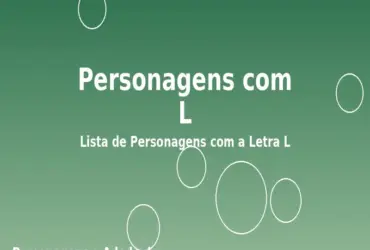 Personagens com L: Lista de Personagens com a Letra L