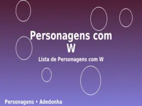 Personagens com W: Lista de Personagens com W