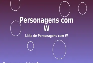 Personagens com W: Lista de Personagens com W