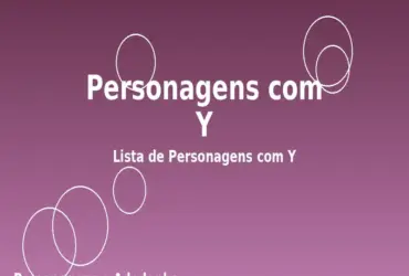 Personagens com Y: Lista de Personagens com Y