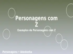 Personagens com Z: Exemplos de Personagens com Z