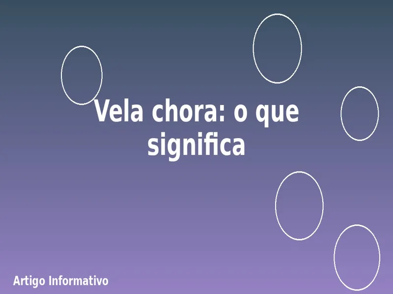 Vela chora: o que significa - Mapa da Violência