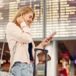 Viajar mulher aeroporto