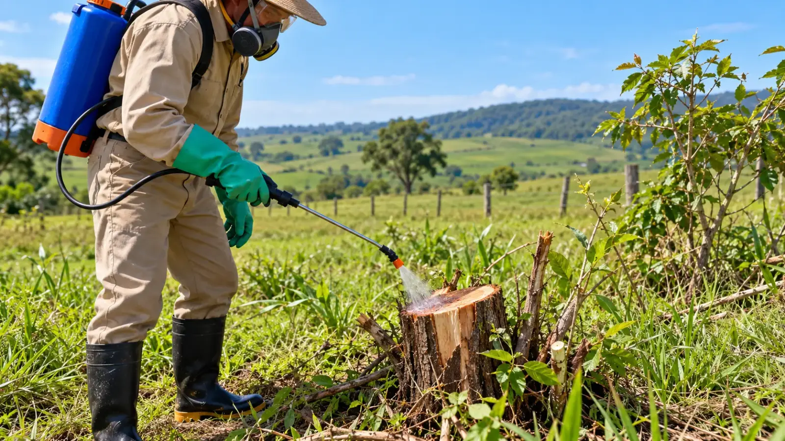Aplicação de Herbicida no Campo